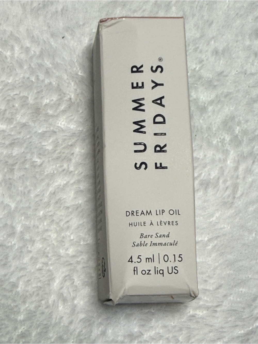 Summer Fridays Dream Lip Oil Bare Sand Tinted Nude Gloss Treatment Full Size New